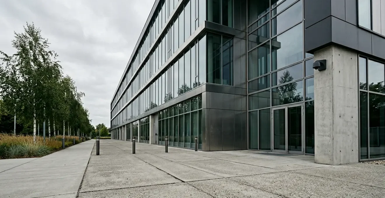 Audit de sécurité d'un bâtiment professionnel révélant les points de vulnérabilité