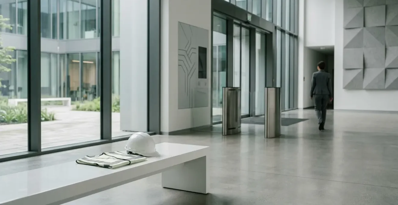 Scène professionnelle illustrant la gestion de la sécurité et de la responsabilité dans une entreprise