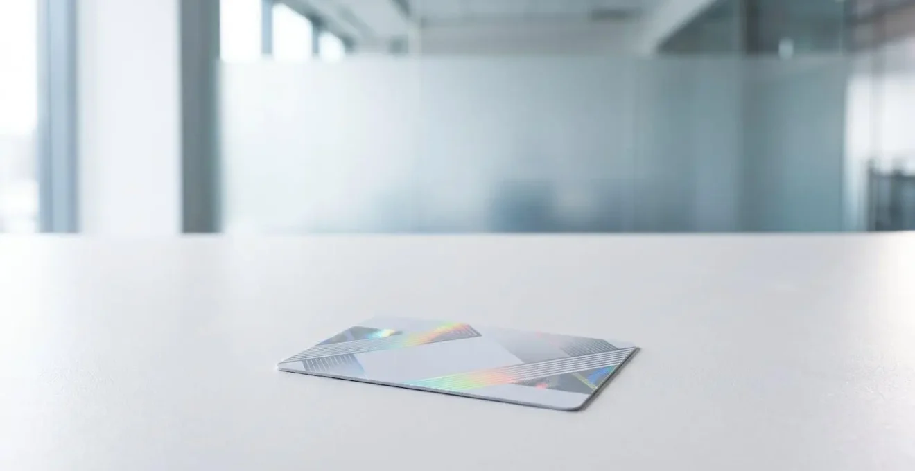 Puce électronique RFID multiservices intégrée dans un badge d'entreprise