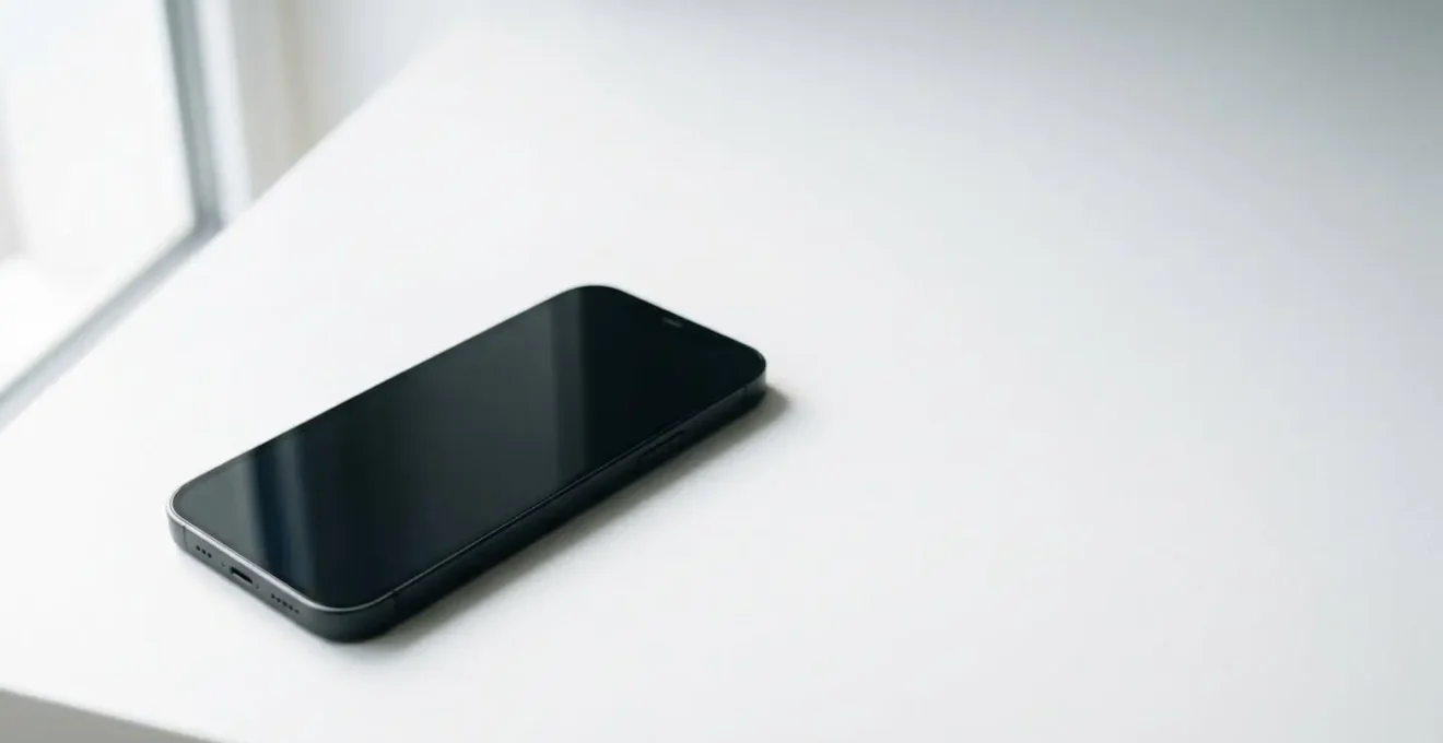 Concept de sécurisation numérique d'un smartphone dans un environnement épuré