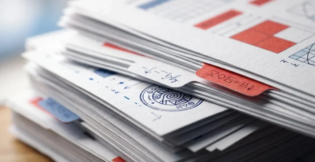 Organisation méticuleuse de documents de sécurité et rapports de vérification technique Organisation méticuleuse de documents de sécurité et rapports de vérification technique